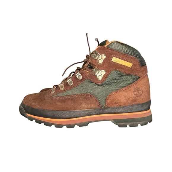 Timberland Other - Mens Timberland Classic Euro Leather Hiking BOOTS Brown/Olive #95354 Size 9M